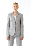 Womens Grey Suit Jacket front view