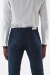 Mens Blue Hemp Denim Jeans back detail view