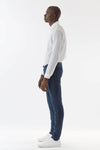 Mens Blue Hemp Denim Jeans side view
