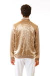 Mens Embroidered Gold Hempsilk Bomber back view
