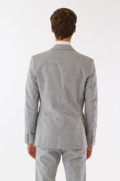 Mens Grey Suit Jacket back view