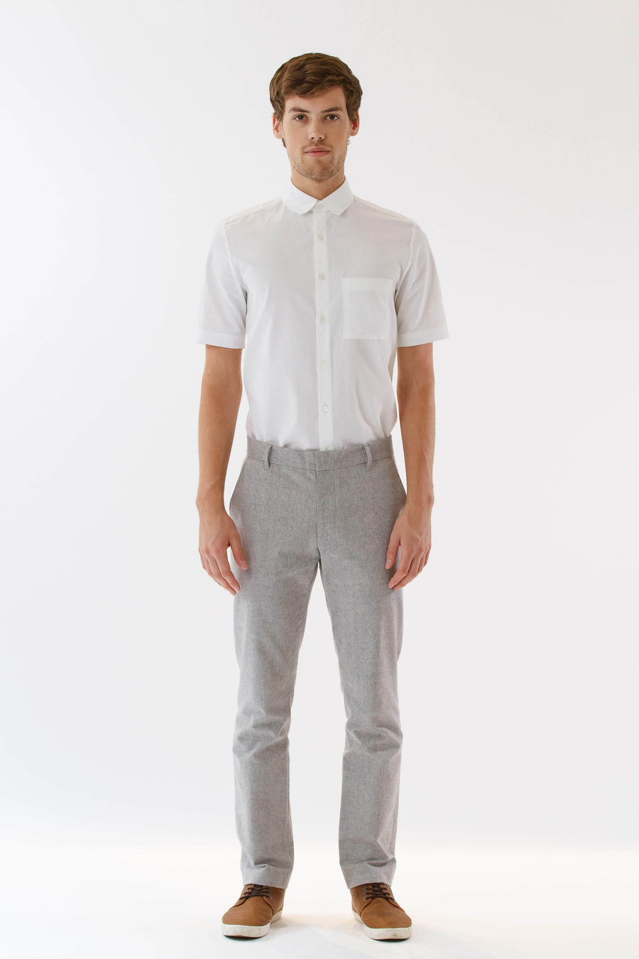 Mens Grey Suit Pants front view