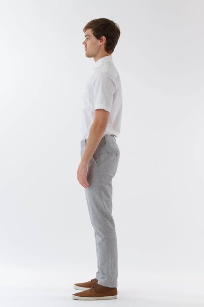 Mens Grey Suit Pants side view