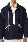 Mens Navy Anorak front detail view