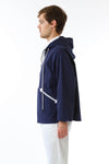 Mens Navy Anorak side view