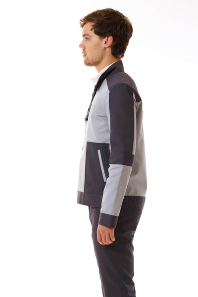 Mens Notched Motorcycle Jacket side view