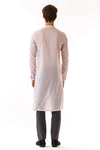 Mens Cutout Long Woven Shirt back view