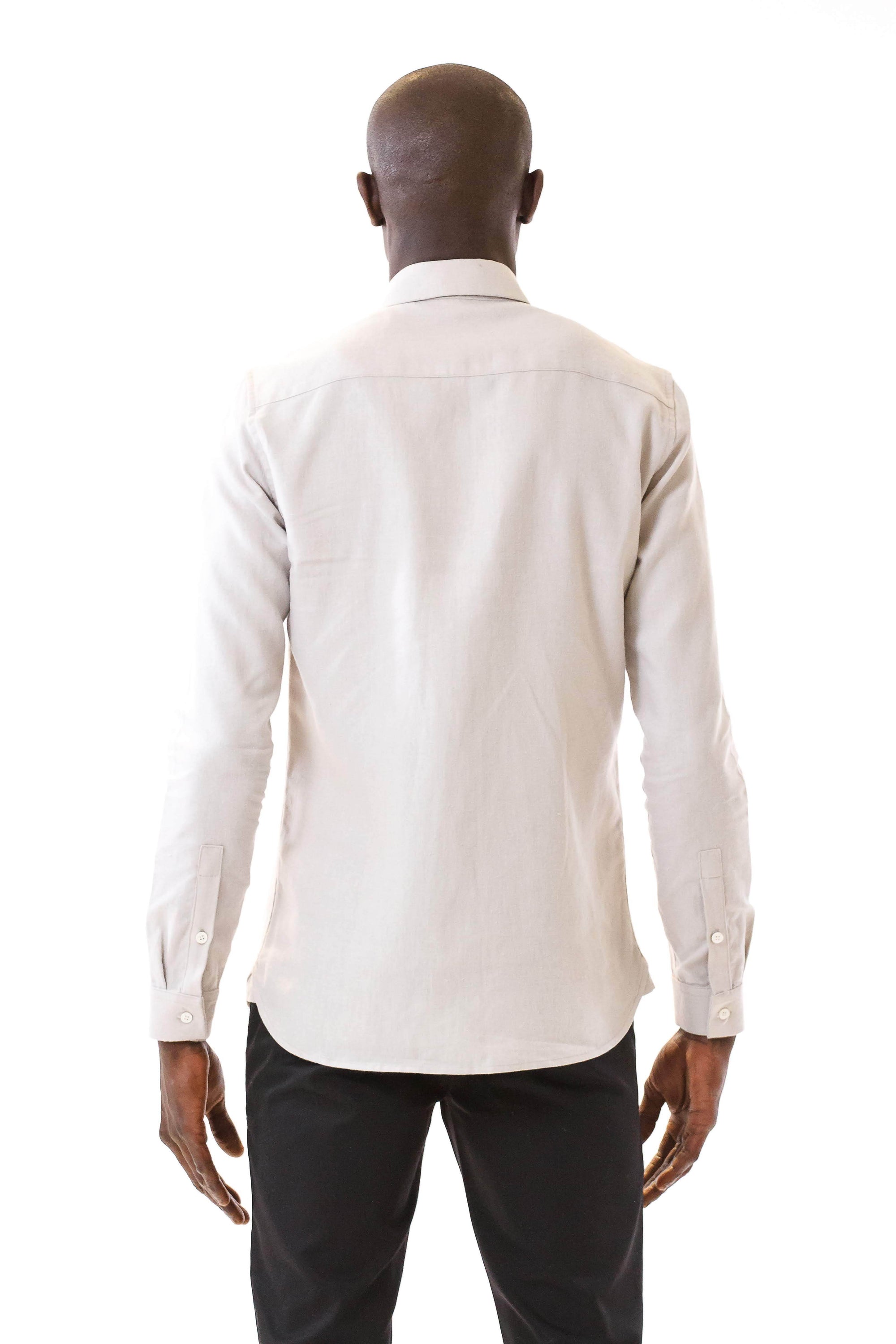 Mens Smoke Hempcel Shirt back view