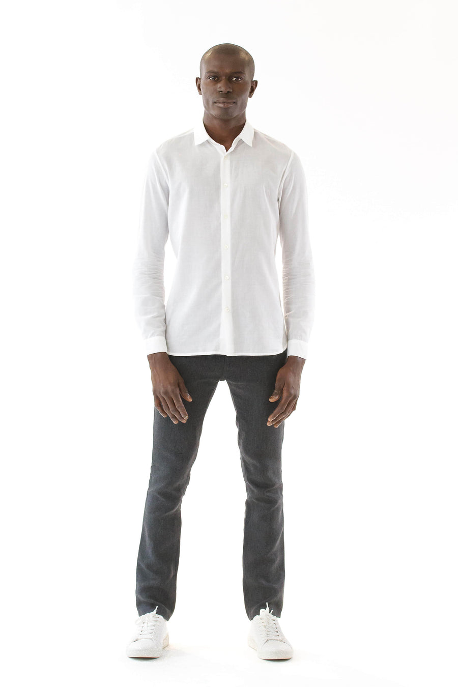 Mens Soft/Sheer button shirt front view