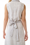 Womens Bleach Printed Panel Shirt Dress back detail view