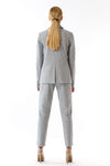 Womens Grey Suit Pants back view