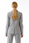 Womens Grey Suit Jacket back view