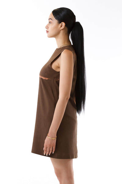 Womens Java Pink Bleach Printed Shift Dress side view