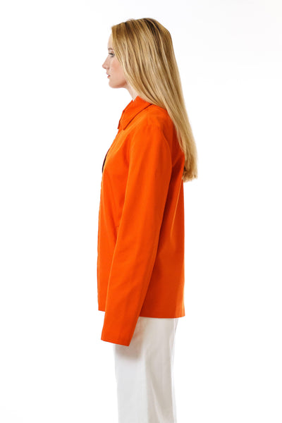 Womens Orange Recycled Mackintosh Jacket side view