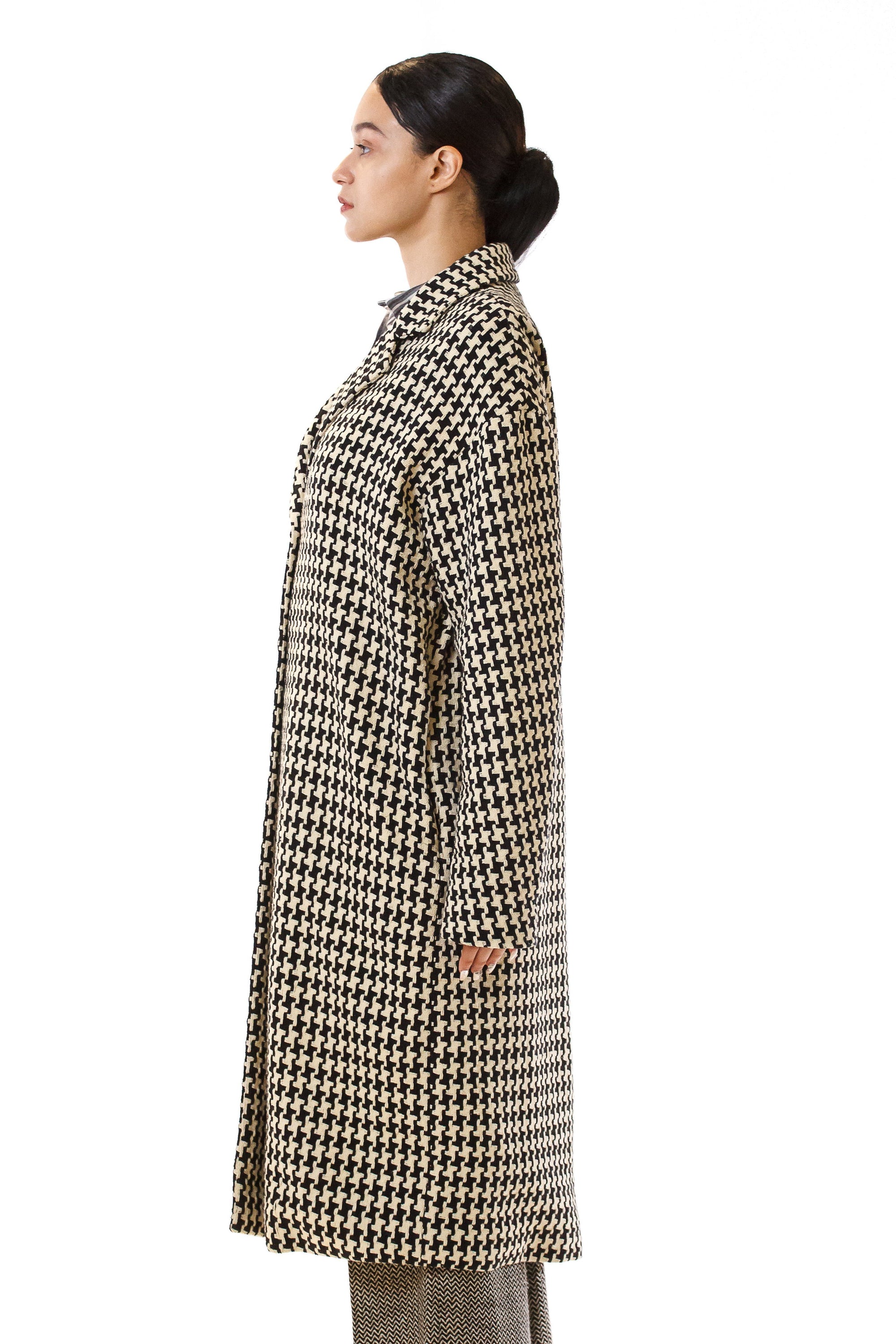 Womens Oversized Long Coat side view