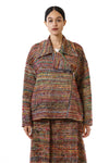 Womens Rainbow Motorcycle Jacket and Skirt front view