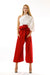 Womens Cropped Paperbag Pants